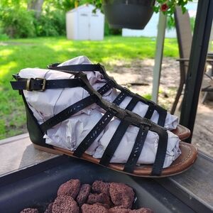 Black Gladiator Sandals